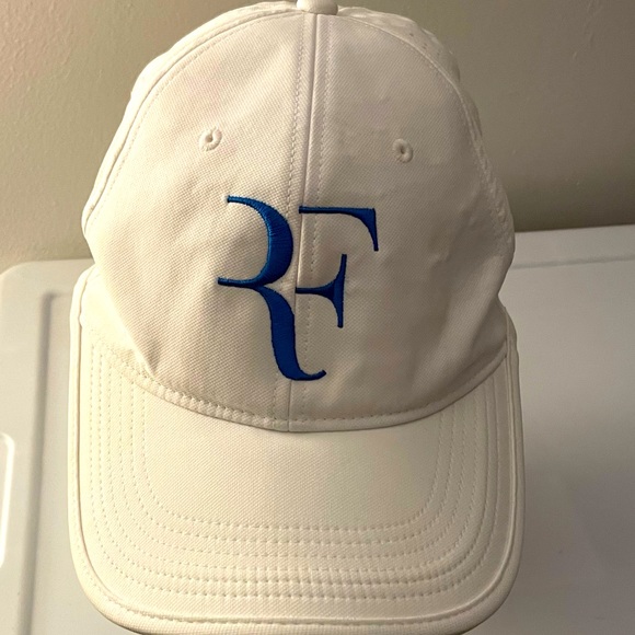 Nike Other - RF ROGER FEDERER NIKE CAP HAT TENNIS BIG LOGO WHITE BLUE ONE SIZE Africa